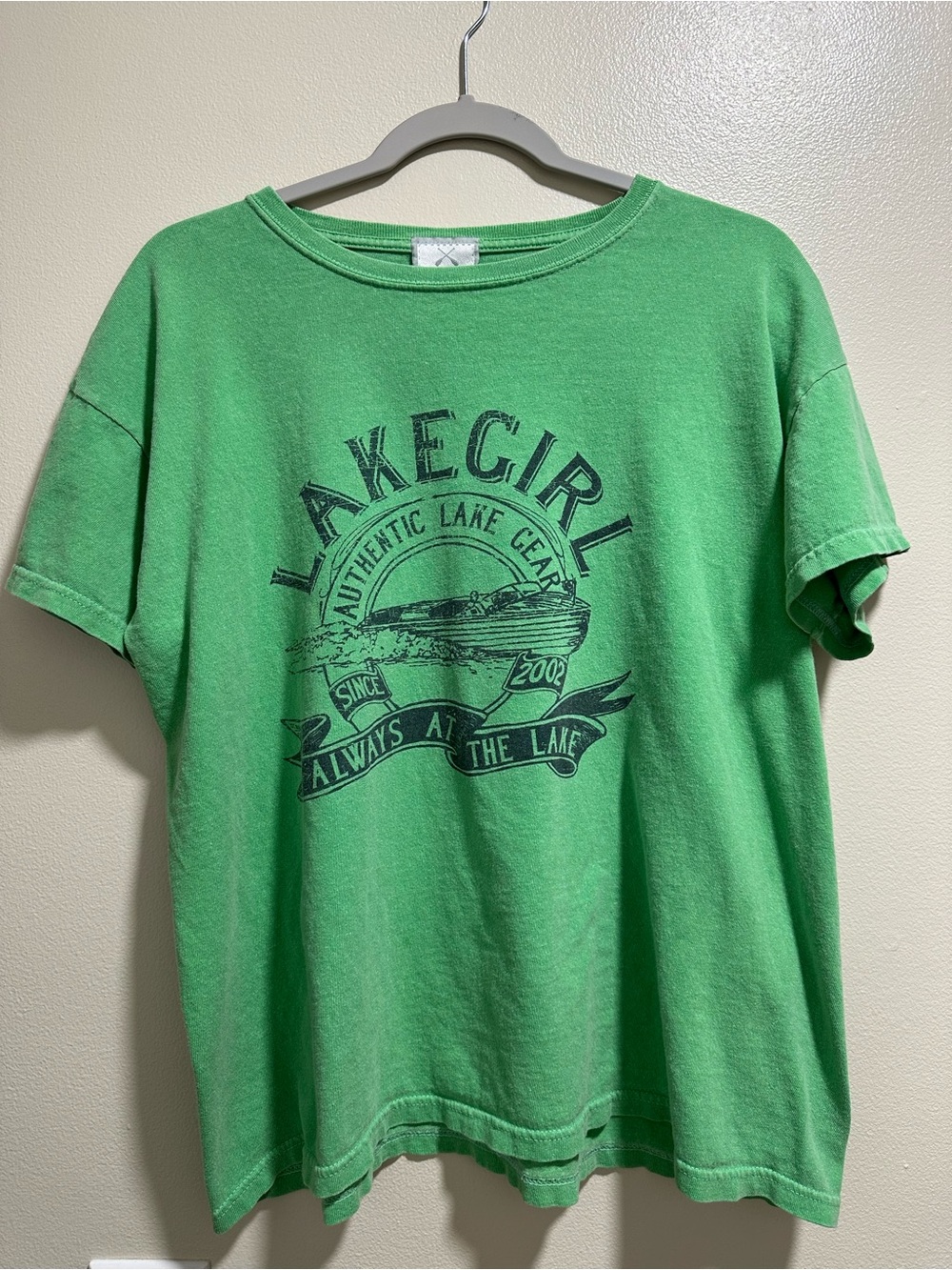 Lakegirl Green Short Sleeve Graphic Tee